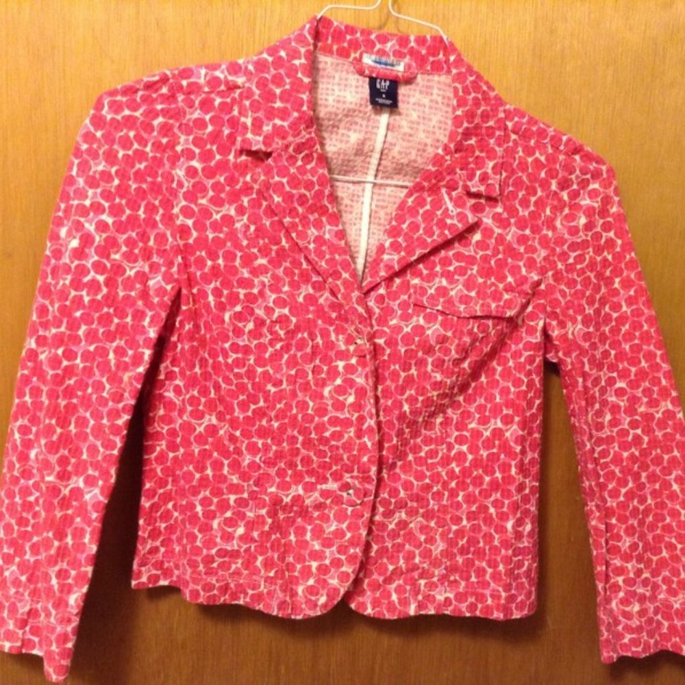 Pink & white GAP blazer size 6